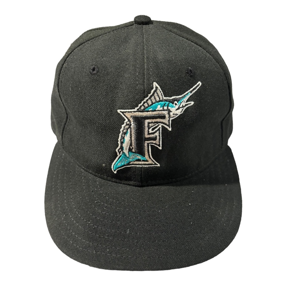 Vintage Florida Marlins 59Fifty New Era hat cap Made USA size 7 1/8